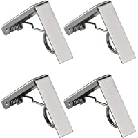 ZoomSky 4pcs Clips elásticas de Mantel de Tela Acero Inoxidable de Pinza de Fijo para Picnic- Fiesta- Boda- jardín…